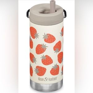 Klean Kanteen 12 oz water bottle, strawberry design